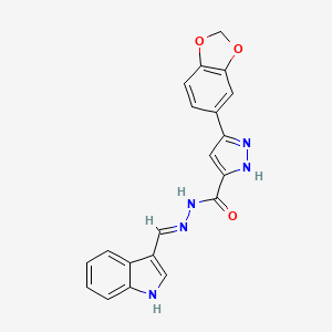 3-(1,3-Benzodioxol-5-YL)N'-(1H-indol-3-ylmethylene)-1H-pyrazole-5-carbohydrazide