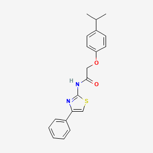 molecular formula C20H20N2O2S B11646585 N-(4-phenyl-1,3-thiazol-2-yl)-2-[4-(propan-2-yl)phenoxy]acetamide 