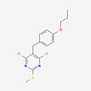 4,6-Dichloro-2-(methylsulfanyl)-5-(4-propoxybenzyl)pyrimidine