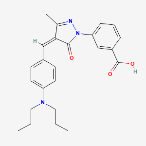 3-{(4Z)-4-[4-(dipropylamino)benzylidene]-3-methyl-5-oxo-4,5-dihydro-1H-pyrazol-1-yl}benzoic acid