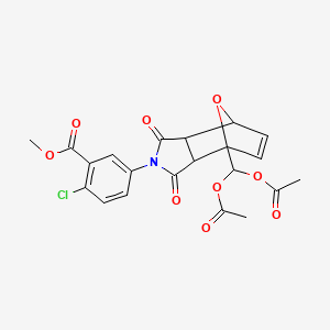 methyl 5-{4-[bis(acetyloxy)methyl]-1,3-dioxo-1,3,3a,4,7,7a-hexahydro-2H-4,7-epoxyisoindol-2-yl}-2-chlorobenzoate