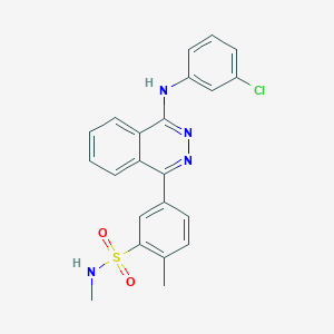 molecular formula C22H19ClN4O2S B11646641 5-{4-[(3-chlorophenyl)amino]phthalazin-1-yl}-N,2-dimethylbenzenesulfonamide 