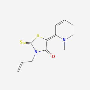 (5E)-5-(1-methylpyridin-2-ylidene)-3-prop-2-enyl-2-sulfanylidene-1,3-thiazolidin-4-one