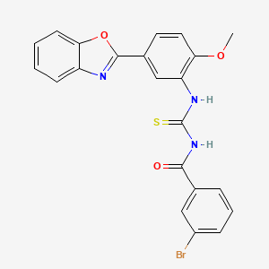 molecular formula C22H16BrN3O3S B11646657 N-{[5-(1,3-benzoxazol-2-yl)-2-methoxyphenyl]carbamothioyl}-3-bromobenzamide 