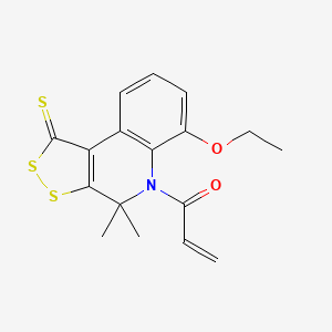 1-(6-ethoxy-4,4-dimethyl-1-thioxo-1,4-dihydro-5H-[1,2]dithiolo[3,4-c]quinolin-5-yl)prop-2-en-1-one