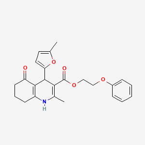 2-Phenoxyethyl 2-methyl-4-(5-methylfuran-2-yl)-5-oxo-1,4,5,6,7,8-hexahydroquinoline-3-carboxylate