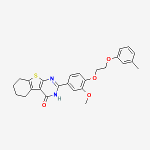 2-{3-methoxy-4-[2-(3-methylphenoxy)ethoxy]phenyl}-5,6,7,8-tetrahydro[1]benzothieno[2,3-d]pyrimidin-4(3H)-one