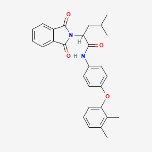 molecular formula C28H28N2O4 B11646719 N-[4-(2,3-dimethylphenoxy)phenyl]-2-(1,3-dioxo-1,3-dihydro-2H-isoindol-2-yl)-4-methylpentanamide 