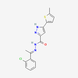 N'-(1-(2-CL-Phenyl)ethylidene)-3-(5-ME-2-thienyl)-1H-pyrazole-5-carbohydrazide