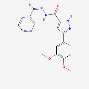 3-(4-ethoxy-3-methoxyphenyl)-N'-[(Z)-pyridin-3-ylmethylidene]-1H-pyrazole-5-carbohydrazide