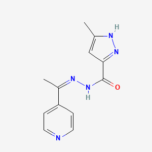 3-methyl-N'-[(1Z)-1-(pyridin-4-yl)ethylidene]-1H-pyrazole-5-carbohydrazide