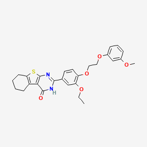 2-{3-ethoxy-4-[2-(3-methoxyphenoxy)ethoxy]phenyl}-5,6,7,8-tetrahydro[1]benzothieno[2,3-d]pyrimidin-4(3H)-one