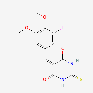 5-[(3-Iodo-4,5-dimethoxyphenyl)methylidene]-2-sulfanylidene-1,3-diazinane-4,6-dione