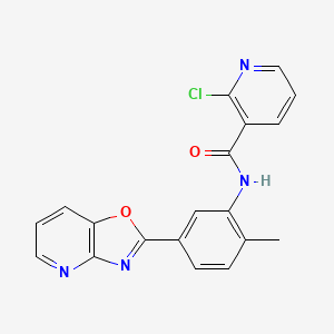 2-chloro-N-[2-methyl-5-([1,3]oxazolo[4,5-b]pyridin-2-yl)phenyl]pyridine-3-carboxamide