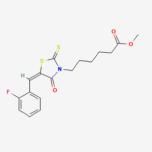 methyl 6-[(5E)-5-(2-fluorobenzylidene)-4-oxo-2-thioxo-1,3-thiazolidin-3-yl]hexanoate