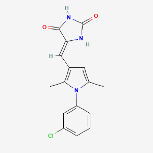 (5Z)-5-{[1-(3-chlorophenyl)-2,5-dimethyl-1H-pyrrol-3-yl]methylidene}imidazolidine-2,4-dione