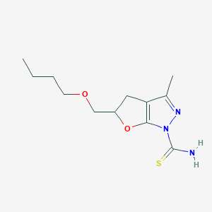 5-(butoxymethyl)-3-methyl-4,5-dihydro-1H-furo[2,3-c]pyrazole-1-carbothioamide