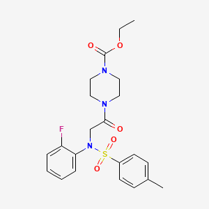 ethyl 4-{N-(2-fluorophenyl)-N-[(4-methylphenyl)sulfonyl]glycyl}piperazine-1-carboxylate