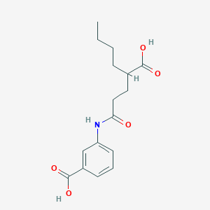 molecular formula C16H21NO5 B11646911 3-[(4-Carboxyoctanoyl)amino]benzoic acid 