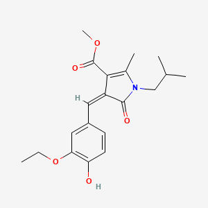 methyl (4Z)-4-(3-ethoxy-4-hydroxybenzylidene)-2-methyl-1-(2-methylpropyl)-5-oxo-4,5-dihydro-1H-pyrrole-3-carboxylate