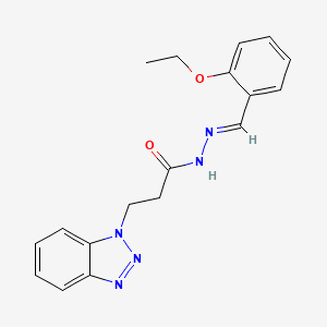 molecular formula C18H19N5O2 B11646926 3-(1H-Benzo[d][1,2,3]triazol-1-yl)-N'-(2-ethoxybenzylidene)propanehydrazide CAS No. 478305-59-8