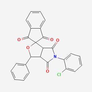 5-(2-chlorophenyl)-3-phenyl-3a,6a-dihydrospiro[furo[3,4-c]pyrrole-1,2'-indene]-1',3',4,6(3H,5H)-tetrone