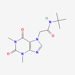 molecular formula C13H19N5O3 B11646992 N-tert-butyl-2-(1,3-dimethyl-2,6-dioxo-1,2,3,6-tetrahydro-7H-purin-7-yl)acetamide 