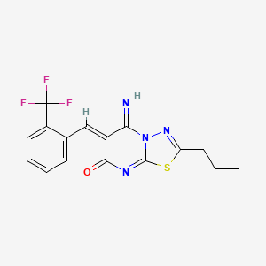 5-Imino-2-propyl-6-(2-trifluoromethyl-benzylidene)-5,6-dihydro-[1,3,4]thiadiazolo[3,2-a]pyrimidin-7-one