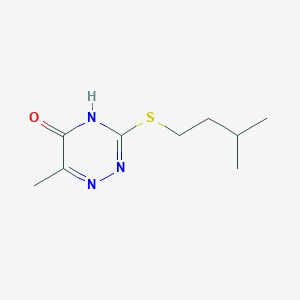 6-Methyl-3-(3-methylbutylthio)-1,2,4-triazin-5-ol