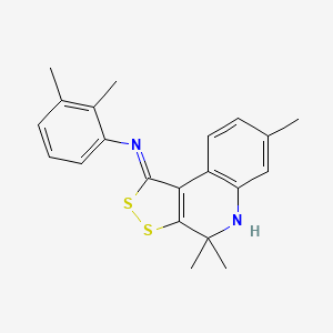 2,3-dimethyl-N-[(1Z)-4,4,7-trimethyl-4,5-dihydro-1H-[1,2]dithiolo[3,4-c]quinolin-1-ylidene]aniline