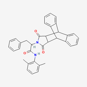 N-(2,6-dimethylphenyl)-2-(16,18-dioxo-17-azapentacyclo[6.6.5.02,7.09,14.015,19]nonadeca-2,4,6,9,11,13-hexaen-17-yl)-3-phenylpropanamide