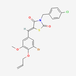 (5Z)-5-[3-bromo-5-methoxy-4-(prop-2-en-1-yloxy)benzylidene]-3-(4-chlorobenzyl)-1,3-thiazolidine-2,4-dione