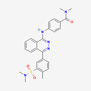 4-({4-[3-(dimethylsulfamoyl)-4-methylphenyl]phthalazin-1-yl}amino)-N,N-dimethylbenzamide