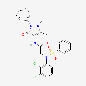 2-[N-(2,3-Dichlorophenyl)benzenesulfonamido]-N-(1,5-dimethyl-3-oxo-2-phenyl-2,3-dihydro-1H-pyrazol-4-YL)acetamide