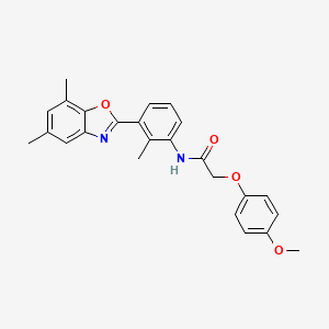 N-[3-(5,7-dimethyl-1,3-benzoxazol-2-yl)-2-methylphenyl]-2-(4-methoxyphenoxy)acetamide