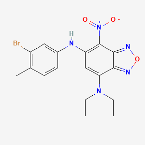 molecular formula C17H18BrN5O3 B11647169 N~6~-(3-bromo-4-methylphenyl)-N~4~,N~4~-diethyl-7-nitro-2,1,3-benzoxadiazole-4,6-diamine 