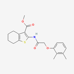 molecular formula C20H23NO4S B11647183 Methyl 2-{[(2,3-dimethylphenoxy)acetyl]amino}-4,5,6,7-tetrahydro-1-benzothiophene-3-carboxylate 