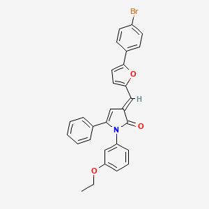 (3E)-3-{[5-(4-bromophenyl)furan-2-yl]methylidene}-1-(3-ethoxyphenyl)-5-phenyl-1,3-dihydro-2H-pyrrol-2-one