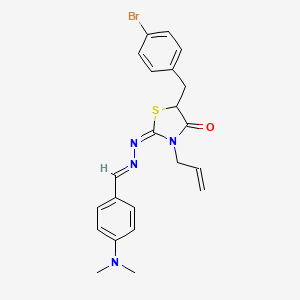 (2E)-5-(4-bromobenzyl)-2-{(2E)-[4-(dimethylamino)benzylidene]hydrazinylidene}-3-(prop-2-en-1-yl)-1,3-thiazolidin-4-one