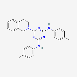 6-(3,4-dihydroisoquinolin-2(1H)-yl)-N,N'-bis(4-methylphenyl)-1,3,5-triazine-2,4-diamine