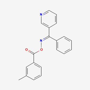 molecular formula C20H16N2O2 B11647270 (3-methylphenyl)({[(E)-phenyl(pyridin-3-yl)methylidene]amino}oxy)methanone 