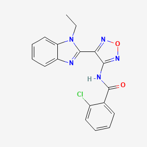 2-Chloro-N-[4-(1-ethyl-1H-benzoimidazol-2-yl)-furazan-3-yl]-benzamide