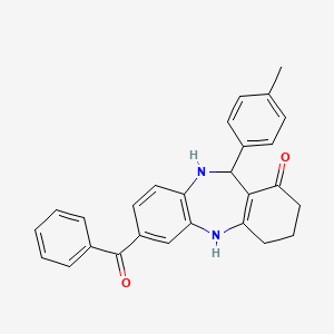 11-(4-methylphenyl)-7-(phenylcarbonyl)-2,3,4,5,10,11-hexahydro-1H-dibenzo[b,e][1,4]diazepin-1-one