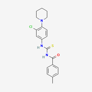 N-{[3-chloro-4-(piperidin-1-yl)phenyl]carbamothioyl}-4-methylbenzamide