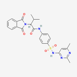 N-[4-(2,6-Dimethyl-pyrimidin-4-ylsulfamoyl)-phenyl]-2-(1,3-dioxo-1,3-dihydro-isoindol-2-yl)-3-methyl-but yramide