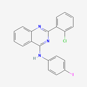 molecular formula C20H13ClIN3 B11647326 2-(2-chlorophenyl)-N-(4-iodophenyl)quinazolin-4-amine 