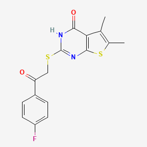 2-{[2-(4-fluorophenyl)-2-oxoethyl]thio}-5,6-dimethylthieno[2,3-d]pyrimidin-4(3H)-one