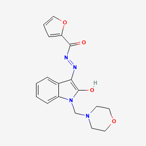 N'-[(3Z)-1-(morpholin-4-ylmethyl)-2-oxo-1,2-dihydro-3H-indol-3-ylidene]furan-2-carbohydrazide