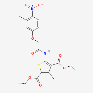 Diethyl 3-methyl-5-{[(3-methyl-4-nitrophenoxy)acetyl]amino}thiophene-2,4-dicarboxylate