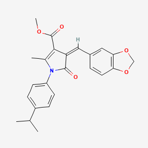 methyl (4Z)-4-(1,3-benzodioxol-5-ylmethylidene)-2-methyl-5-oxo-1-[4-(propan-2-yl)phenyl]-4,5-dihydro-1H-pyrrole-3-carboxylate